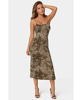 Bebe Women's Printed Dty Tube Maxi Dress