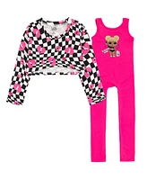 L.o.l. Surprise! Little Girls Queen Bee Jumpsuit and Fleece Shrug Outfit Set