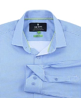 Tom Baine Men's Four Way Stretch Plaid Button Down Dress Shirt