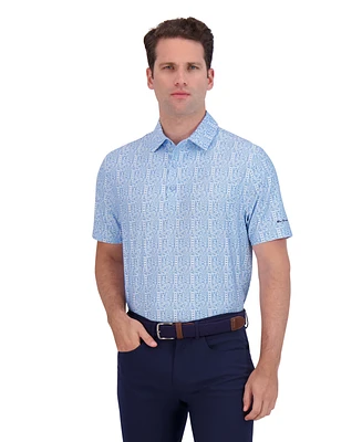 Ben Sherman Men's Golf Watercolor Geo Sports Fit Polo Shirt