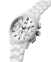 Mvmt Men's Chrono Ii White Ceramic Bracelet Watch, 44mm