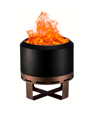 Portable Smokeless Fire Pit, 18" for Outdoor Camping, Patios