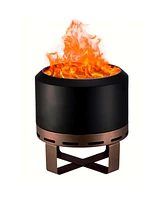 Portable Smokeless Fire Pit, 18" for Outdoor Camping, Patios