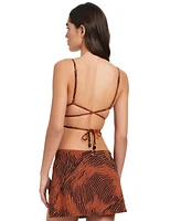 Red Carter Women's O-Ring Skirt Swim Cover-Up
