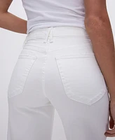 Good American Women's Waist Cropped Palazzo Jeans