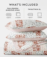 ienjoy Home Scrolled Patchwork Reversible -Pc. Quilt Set