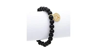 Rivka Friedman Onyx Beaded Bracelet with Starburst Charm