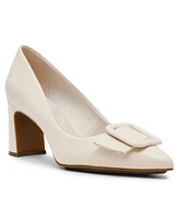 Anne Klein Women's Bentley Buckle Block Heel Pumps