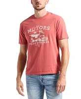 Buffalo David Bitton Men's Trokes Graphic with Motors Print T-Shirt