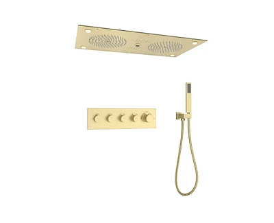 Casainc Ceiling-Mounted Thermostatic Shower System With Handheld