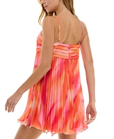 Seni & Cade Juniors' Pleated Mini Dress