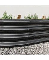 Raised Garden Bed Outdoor, Oval Large Metal Raised Planter Bed for for Plants, Vegetables