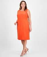 Le Suit Plus Shawl-Collar Jacket & Sleeveless Dress