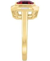 Effy Garnet (2-1/2 ct. t.w.) & White Topaz (1/2 ct. t.w.) Ring in 14k Gold