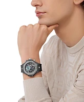 Philipp Plein Men's Chronograph Royal Black Silicone Strap Watch 46mm