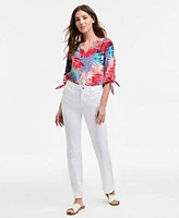 Jones New York Womens Lexington Mid Rise Straight Leg Denim Jeans 2 16p