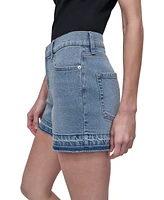 Dkny Jeans Women's Mid-Rise Released-Hem Denim Shorts - Kx7
