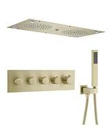 Casainc Ceiling-Mounted Thermostatic Shower System With Handheld