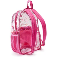 Packed Party Backpack, Women's Fashion Shoulder Knit Book Bag Trendy Unicorn Confetti Look for Work and Travel (Pink - Sweet Tart