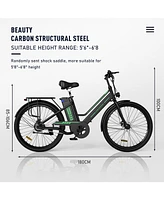 Colorway 26" Electric Bike for Woman, 500W Powerful Motor, 36V 13AH Removable Battery E Bike