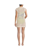 Lands' End Women's Open Knit Cover-up Dress