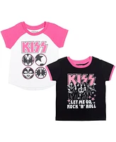 Kiss Toddler Girls 2 Pack T-Shirts