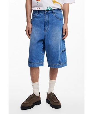 Desigual Men's Upcycling denim Bermuda shorts