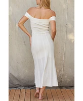 Crescent Women's Leah Off Shoulder Knit Dress