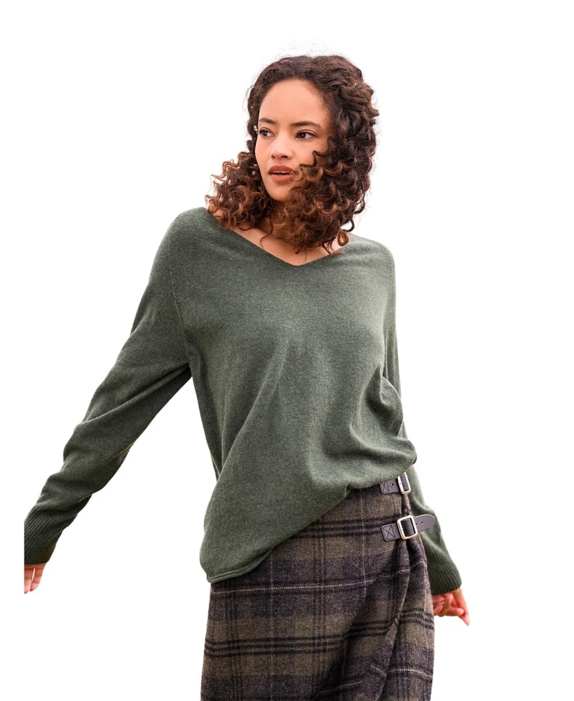 Celtic & Co. Women's Geelong Slouch V-Neck Sweater