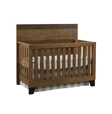 Westwood Design Urban Rustic Transitional Wood Convertible Crib in Brushed Wheat