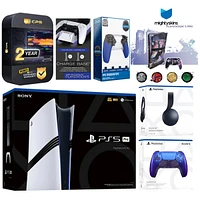 Sony Playstation 5 Pro Bundle with Black Pulse Headset, Extra Galactic Purple Controller, Trigger Stop Kit, Dual Charge Dock and MightySkins Decal Vou