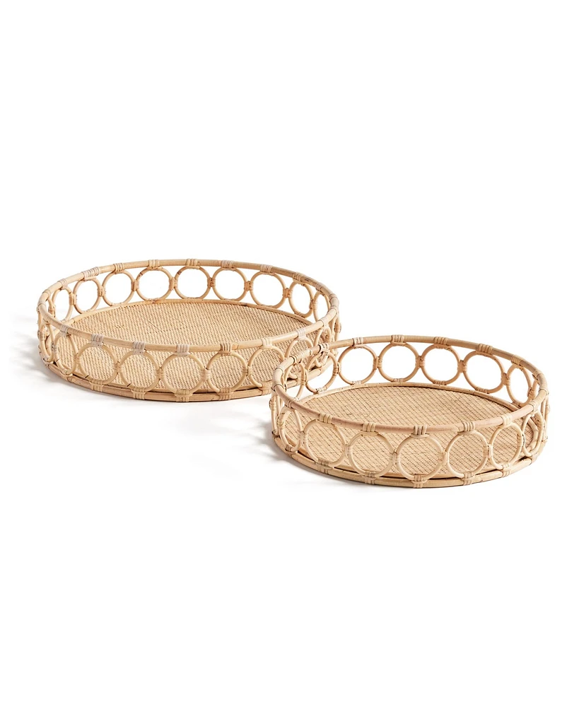 Ninette Round Decorative Trays Set of 2
