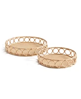 Ninette Round Decorative Trays Set of 2