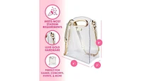 Packed Party Clear Stadium Crossbody Bag Women Fashion Clear Purse or Handbag Trendy Look for Ladies at Work, Travel, and Game Day