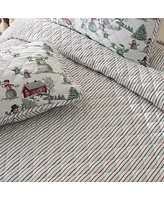 Linery & Co. Holiday Printed Microfiber Quilt Set with Shams