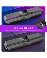 Edifier Gaming Speakers Computer with Microphone, Powered Laptop Speakers Quick Connection Bluetooth 5.3