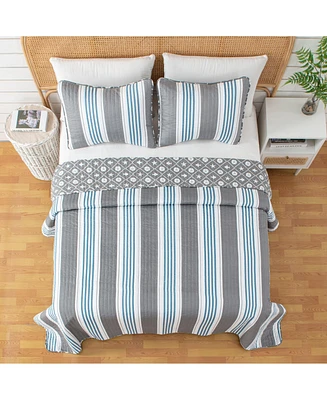 Linery & Co. Coastal Microfiber Quilt Set With Shams