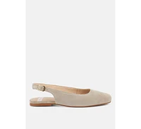 Sozani Genuine Suede Leather Slingback Flats