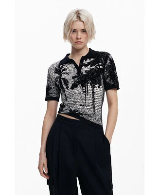 Desigual Women's T-shirt designed by Mr. Christian Lacroix