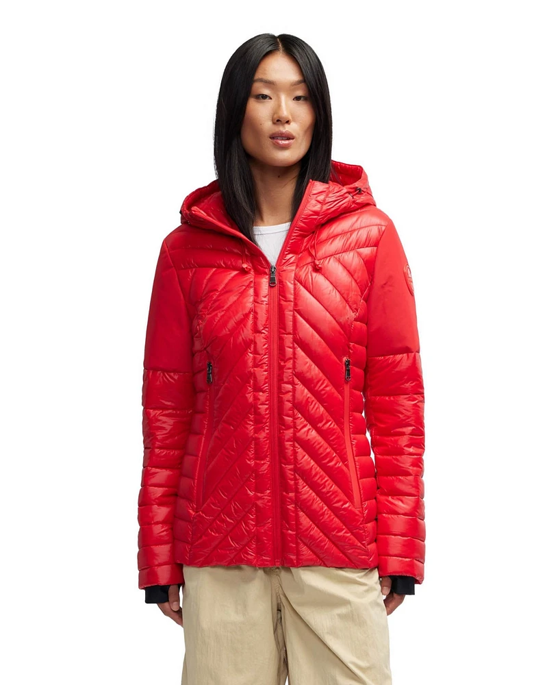 Pajar Women's Esmay Lightweight Mixed Media Quilted Packable Puffer