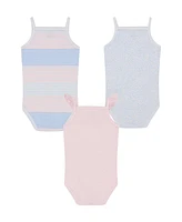 Tommy Hilfiger Baby Girls 3-Pack Pastel Patterns Tank Bodysuits