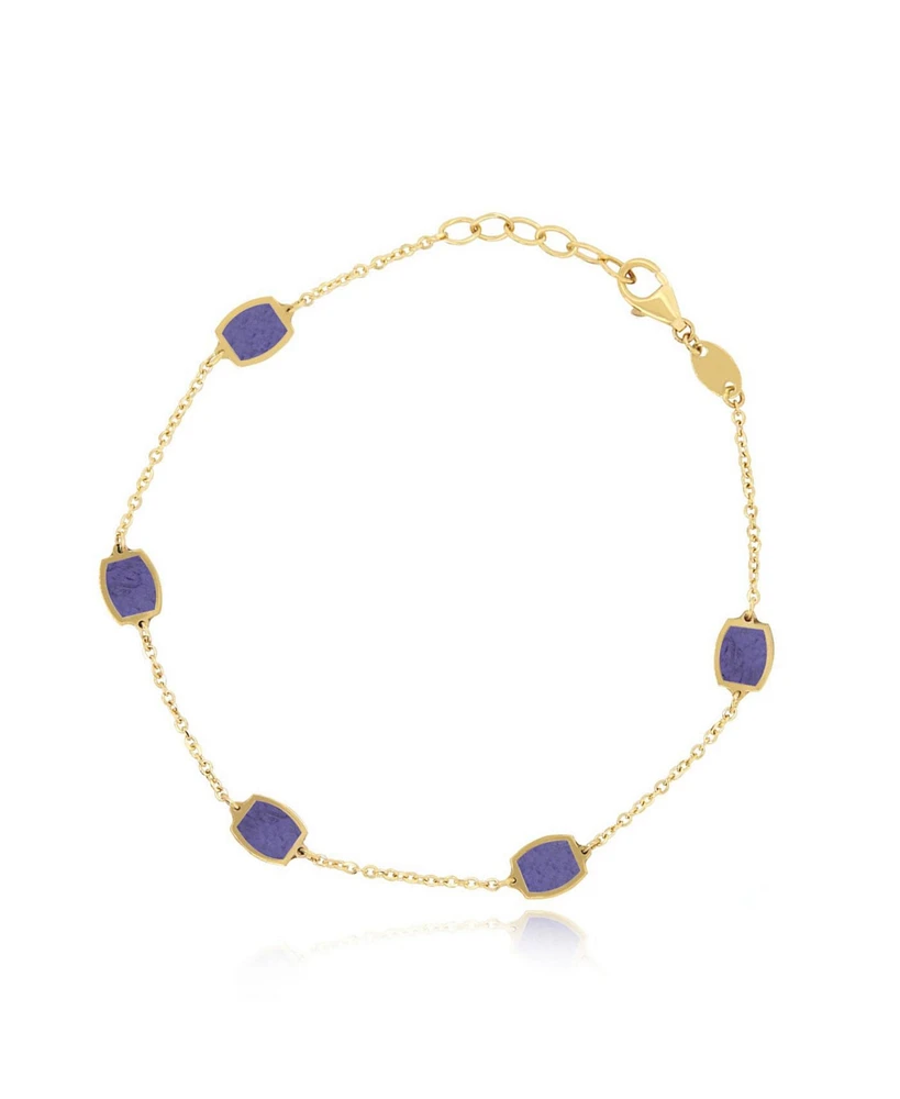 The Lovery Amethyst Icon Bracelet 14K Gold