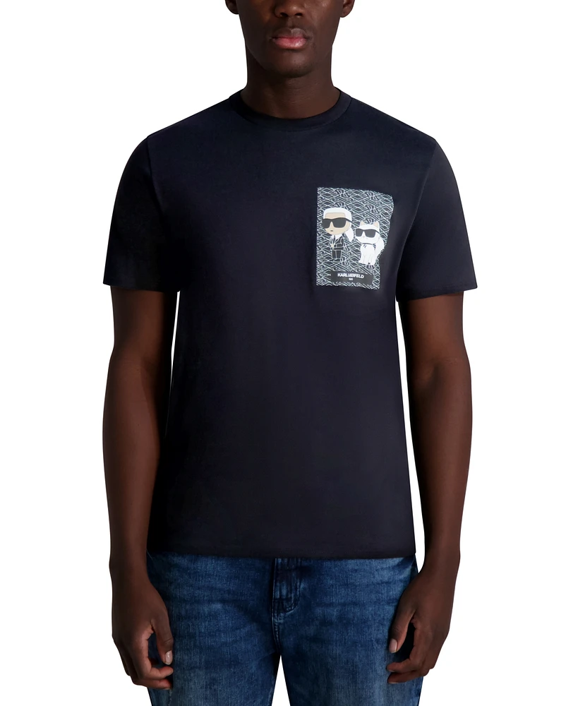 Karl Lagerfeld Paris Men's Cat Graphic T-Shirt
