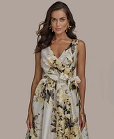 Donna Karan New York Women's V-Neck Sleeveless A-Line Dress