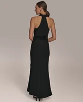 Donna Karan New York Women's Cowl-Neck Sleeveless Gown