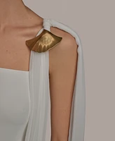 Donna Karan New York Women's Straight-Neck Chiffon-Sash Gown