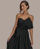 Donna Karan New York Women's Strapless Bow-Trim Gown