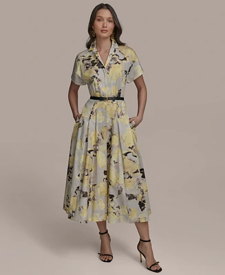 Donna Karan New York Women's Printed Cotton Shirtdress