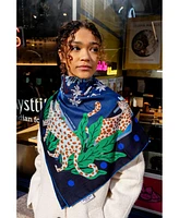 Jessie Zhao New York Double Sided Wool Silk Scarf Of Night Banquet