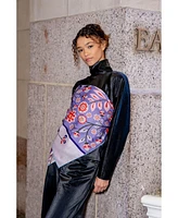 Jessie Zhao New York Double Sided Wool Silk Scarf Of Flower Imagination